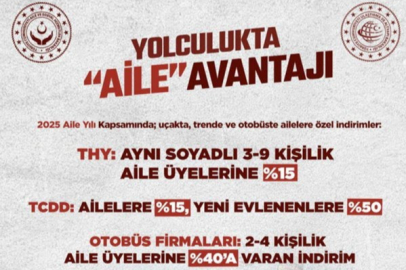 Seyahatte 'Aile Yılı' indirimi