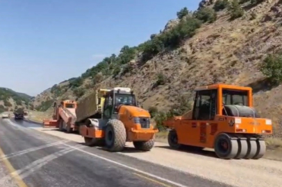 Tunceli-Pülümür devlet yolunda yenileme çalışmaları başladı