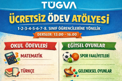 TÜGVA’dan Öğrencilere Ara Tatilde Ücretsiz Ödev Atölyesi