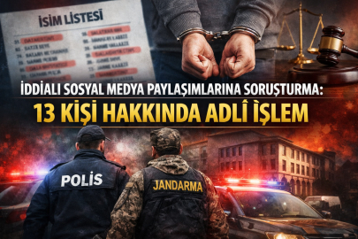 Sosyal Medya Paylaşımlarına Soruşturma: 13 Kişi Hakkında Adli İşlem