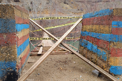 Tunceli’de Kritik Uyarı: Dikilitaş Asma Köprü Kullanıma Kapalı