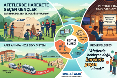 Tunceli’de Gençler Afetler İçin Seferber Oluyor: “Harekete Geçen Gençler” Projesi Başlıyor