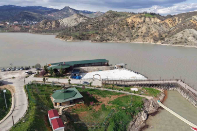 Kar ve yağmurlarla Uzunçayır Baraj Gölü’nün debisi yükseldi