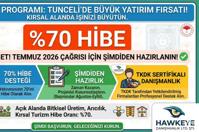 Tarım faaliyetleri için %70 hibe desteği