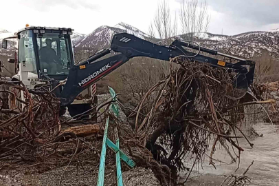 Sel köprüleri tıkadı, ekipler sahada