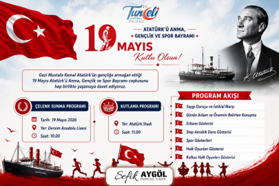 Tunceli’de 19 Mayıs Coşkusu: Dev Kutlama Programı Atatürk Stadı’nda Gerçekleşecek